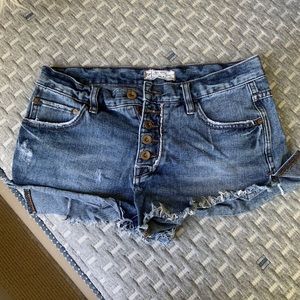 Free People Denim Cutoff Shorts